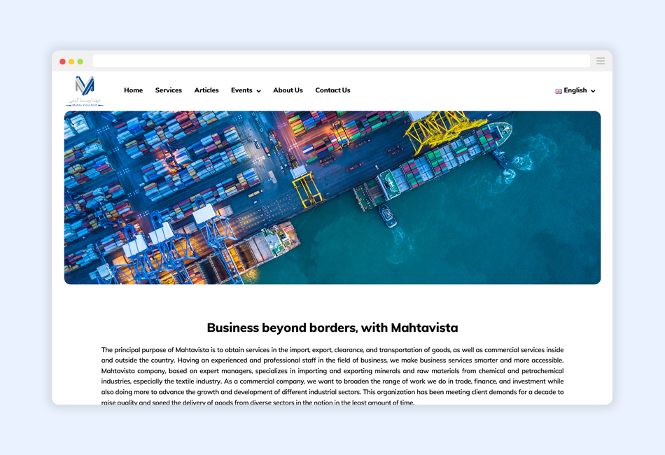 وب سایت شرکت مهتاویستا